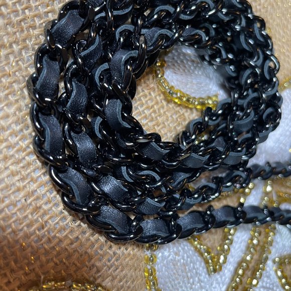 ***SOLD****Chanel Classic Flap Reissue 2.55 So Black Chevron Wallet On Chain WOC - Picture 16 of 16